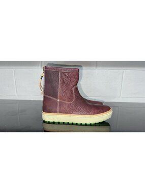 Satorisan Tewa Ronda Womens Leather Zip Wool Lined Winter Boots Size EU 38 US 7